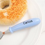 Set de cubiertos personalizados de acero inoxidable aptos para alimentos con cuchara y tenedor 2 piezas con estuche regalo de cumpleaños para niños