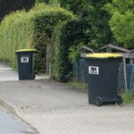 Personalized Set of 4 Wheelie Bin Number Waterproof Stickers with Street Name Housewarming Birthday Gift for Family  Friend