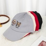 Personalized Embroidered Dog Cat Portrait 100% Cotton Adjustable Baseball Cap with Names Outdoor Accessories Pet Party Birthday Gift for Pet Owners