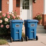 Personalized Set of 4 Wheelie Bin Number Waterproof Stickers with Street Name Housewarming Birthday Gift for Family  Friend