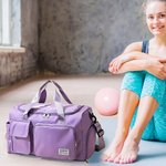 Bolsa de deporte personalizada para gimnasia rítmica impermeable con correa para el hombro y nombre regalo de cumpleaños para amantes del deporte