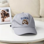 Personalisierte bestickt Haustier Gesicht Foto 100% Baumwolle einstellbar Baseballmütze mit Namen im Freien Zubehör Haustier Party Geschenk für Katze Hund Haustierbesitzer