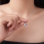 Personalized Double Heart Birthstones Baby Feet Necklace Dainty Jewellery Baby Shower Mother's Day Birthday Gift for Newborn New Mom