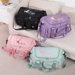 Bolsa de deporte personalizada para gimnasia rítmica impermeable con correa para el hombro y nombre regalo de cumpleaños para amantes del deporte