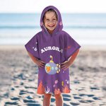 Toalla de playa con capucha personalizada de animales y nombre suave y secado rápido esencial para la playa regalo de cumpleaños para niños