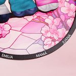 Atrapasueños personalizado en forma de lunar con personaje de dibujos animados y nombres adorno decorativo y regalo para cumpleaños de mamá o abuela