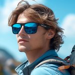 Occhiali da sole polarizzati personalizzati con testo multicolore e protezione UV accessorio per estate regalo di compleanno per donne e uomini