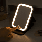 Espejo de maquillaje personalizado con nombre e iluminación LED tricolor ajustable Regalo de cumpleaños Aniversario para mujer