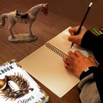 Personalised Maple Leaf Horse Theme Initial A5 Spiral Journal Notebook with Name and 120 Lined Pages Birthday Gift for Horse Lovers Friends