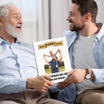 Personalised Best Dad Papa Grandpa Ever ABS Building Brick Puzzles with Photo and 1-2 Texts Father's Day Birthday Anniversary Gift for Dad Grandpa