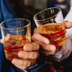 Personalized Birth Flower 10 oz Whiskey Glass with Name and Slate Coaster Father's Day Newborn Birthday Gift for New Dad Kids