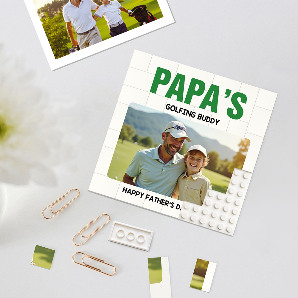Puzzle de briques de construction personnalisé avec titre et textes Décoration de la maison Cadeau de fête des pères pour papa grand-père
