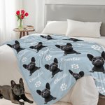 Coperta personalizzata Multicolor 3D Cartoon Dog Soft Throw Blanket con nomi Home Decor Compleanno Regalo di Natale per gli amanti degli animali domestici