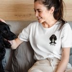 Personalized Cute 3D Cartoon Dogs Soft T-shirt Sweatshirt with 1-3 Name Anniversary Birthday Gift for Dog Mom Dad Pet Lovers