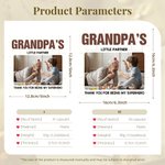 Personalised Family Photo Design Building Brick Puzzles with Title and Texts Home Decor Father's Day Gift for Dad Grandpa