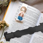 Personalized Cartoon Reader Magnetic Bookmark Clip with Name Reading Stationery Supplies Birthday Gift for Book Lovers Bookworms