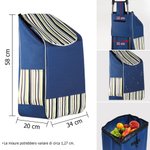 Borsa di ricambio personalizzata con iniziale e nome monogramma durevole e grande carrello della spesa campeggio accessorio regalo per famiglia