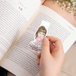 Personalized Cartoon Reader Magnetic Bookmark Clip with Name Reading Stationery Supplies Birthday Gift for Book Lovers Bookworms