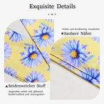 Personalisiertes Mehrfarbiges Geburtsblume Satin Halstuch Schal Handtasche-Schal mit Namen Urlaub Party Geburtstag Geschenk für Mädchen Damen