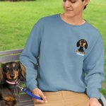 Personalized Cute 3D Cartoon Dogs Soft T-shirt Sweatshirt with 1-3 Name Anniversary Birthday Gift for Dog Mom Dad Pet Lovers