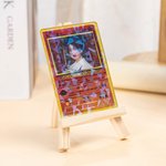 Personalisierte Klassische Abschluss TCG Poke Karte mit Foto Text und Holzständer Sammelkartenspiel Tischdeko Abschlussfeier Geschenk für Absolventen