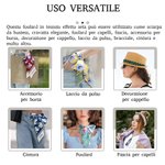 Foulard personalizzato con nome multicolore uso versatile accessorio da borsa regalo per festa della mamma e compleanno per ragazze e donne