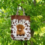 Personalised Highland Cow Large Tote Bag with Name and Long Handle Travel Graduation Birthday Gift for Highland Cow Lovers