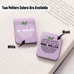 Personalized Multicolour Apple Scroll Magnetic Leather Bookmark Clip with Name Teacher's Day Back to School Appreciation Gift for Teachers