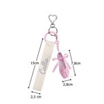 Portachiavi a cuore con scarpette da balletto personalizzato con nome ricamato multicolore accessorio per zaino e borse regalo per ballerine