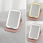 Espejo de maquillaje personalizado con nombre e iluminación LED tricolor ajustable Regalo de cumpleaños Aniversario para mujer