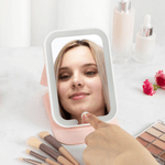 Espejo de maquillaje personalizado con nombre e iluminación LED tricolor ajustable Regalo de cumpleaños Aniversario para mujer