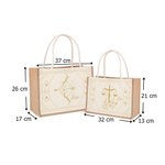 Sac Fourre-Tout en Jute Personnalisé avec Signe du Zodiaque et Nom Essentiel de Voyage Cadeau d'Anniversaire pour Femme