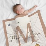 Personalized Classic Winnie the Pooh Soft Throw Blanket with Name and Initial Room Decor Birthday Baby Shower Gift for Babies Kids