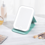 Espejo de maquillaje personalizado con nombre e iluminación LED tricolor ajustable Regalo de cumpleaños Aniversario para mujer