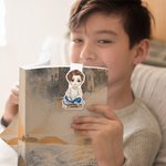 Personalized Cartoon Reader Magnetic Bookmark Clip with Name Reading Stationery Supplies Birthday Gift for Book Lovers Bookworms