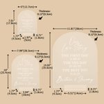 Personalized Our Love Story First Day Yes Day Best Day Acrylic Wedding Sign with Names Table Decor Anniversary Wedding Gift for Couples