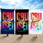 Personalized In My Cruise Era Quick Dry Oversized Beach Towel with Name Summer Vacation Holiday Travel Gift for Family Cruise Lovers