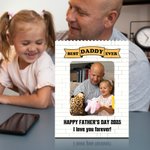 Personalised Best Dad Papa Grandpa Ever ABS Building Brick Puzzles with Photo and 1-2 Texts Father's Day Birthday Anniversary Gift for Dad Grandpa
