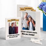 Personalised Best Dad Papa Grandpa Ever ABS Building Brick Puzzles with Photo and 1-2 Texts Father's Day Birthday Anniversary Gift for Dad Grandpa