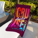 Personalized In My Cruise Era Quick Dry Oversized Beach Towel with Name Summer Vacation Holiday Travel Gift for Family Cruise Lovers