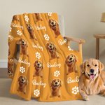 Coperta personalizzata Multicolor 3D Cartoon Dog Soft Throw Blanket con nomi Home Decor Compleanno Regalo di Natale per gli amanti degli animali domestici