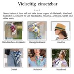 Personalisiertes Mehrfarbiges Geburtsblume Satin Halstuch Schal Handtasche-Schal mit Namen Urlaub Party Geburtstag Geschenk für Mädchen Damen