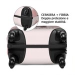 Copertura per valigia personalizzata con personaggio cartone animato stile Y2K sfondo mappa del mondo regalo di compleanno per donne e ragazze