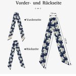 Personalisiertes Mehrfarbiges Geburtsblume Satin Halstuch Schal Handtasche-Schal mit Namen Urlaub Party Geburtstag Geschenk für Mädchen Damen