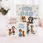 Personalized Dog Mom or Dad 3D Cartoon Character and 1-4 Dogs Building Block Puzzles with Name Home Decor Keepsake Birthday Gift for Dog Lovers