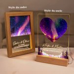 Veilleuse LED en Acrylique Personnalisée avec Texte et Date Style Constellation Étoile Cadeau d'Anniversaire de Saint Valentin pour Couple