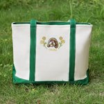 Personalizada Bordado Floral Mascota Cara Foto Impermeable Bolsa Grande con Nombre Accesorios de Viaje Regalo de Cumpleaños para Gato Perro Mamá Mujeres