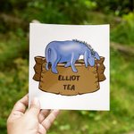Personalized Cute Classic Winnie the Pooh Tiger Pig Jar Drink Labels Stickers with Text Set of 4 Party Favor Baby Shower Gift for Kids
