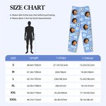 Personalized Basketball Football Face Photo Long Sleeve Soft Pajama Pants with Name and Number Daily Home Wear Birthday Gift for Ball Sports Lover