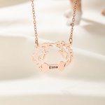 Personalisierte zierliche niedliche Hund Katze Ohren Halskette mit Namen Jahrestag Geburtstag Geschenk für Hund Katze Besitzer